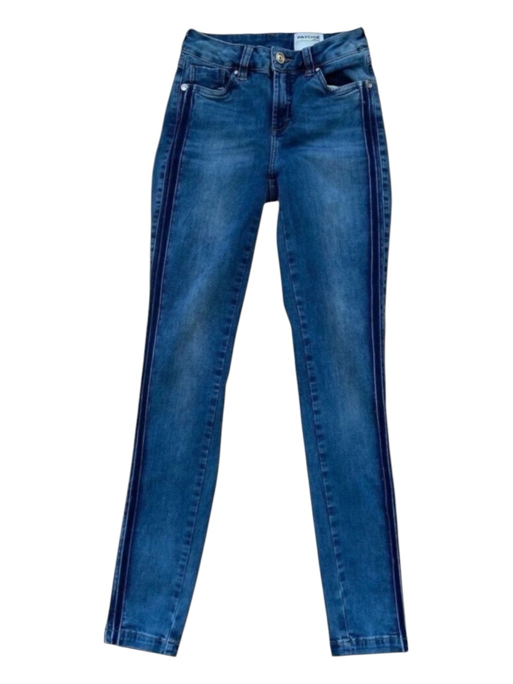 Patogé Brazilian skinny sexy jeans stretchy blue denim high rise waisted euro 38